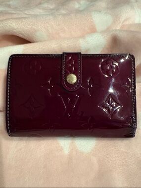 Louis Vuitton Vernis Patent Leather Compact Wallet in Bordeaux/Maroon